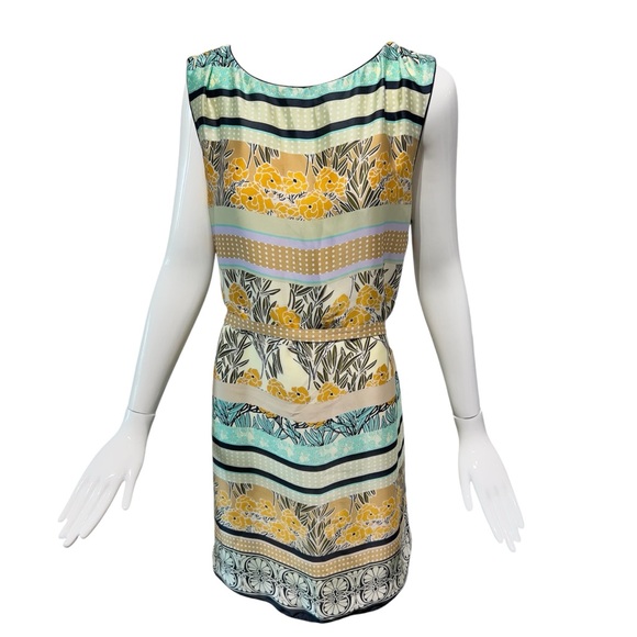 NWT NURTURE Mid-length Belted Dress, Satin-silk feel Sleeveless Dress Size L - Picture 4 of 16